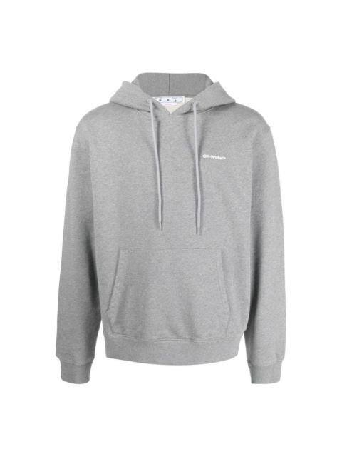 Off-White Off-White Wave Outline Diagonal Slim Hoodie 'Grey Marl' OMBB097F22FLE0150801
