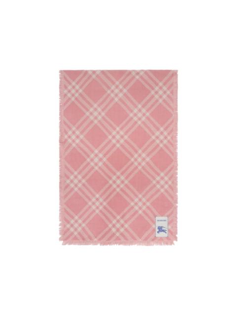 Burberry wide Check wool silk scarf