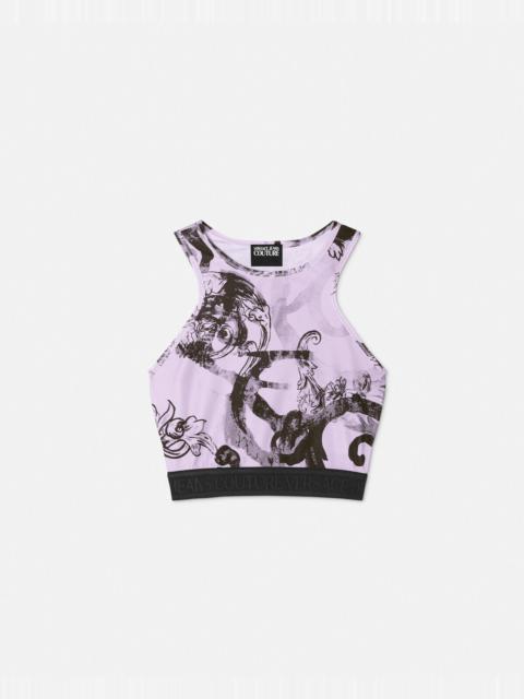 VERSACE JEANS COUTURE Watercolor Couture Crop Top