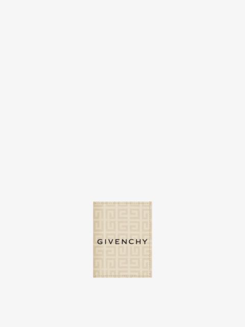 Givenchy CARD HOLDER IN 4G COATED CANVAS AND LEATHER