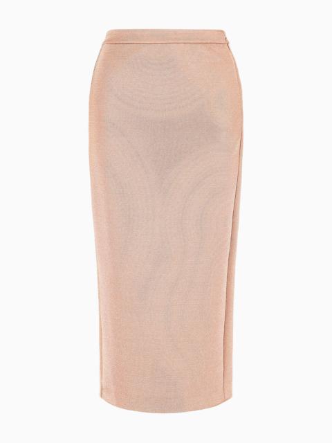 GIORGIO ARMANI Longuette skirt in viscose bonded jersey