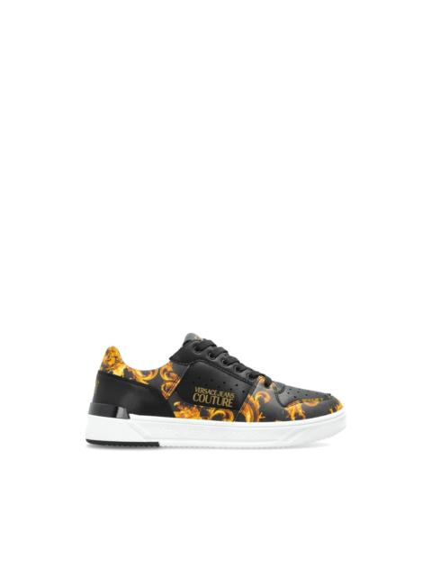 VERSACE JEANS COUTURE Barocco-print sneakers