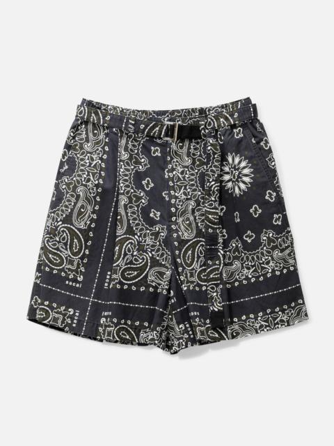 sacai BANDANA PRINT SHORTS