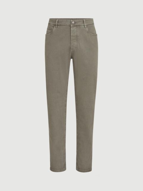 Brunello Cucinelli Garment-dyed comfort lightweight denim traditional fit five-pocket trousers