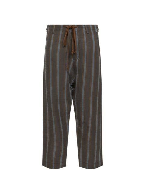 UMA WANG striped drawstring trousers