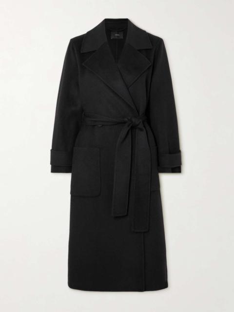 Arline belted double-breasted wool and cashmere-blend coat