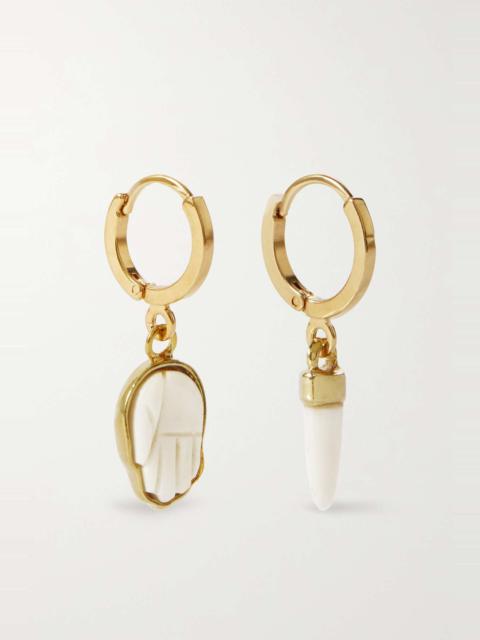 Isabel Marant Gold-tone bone earrings