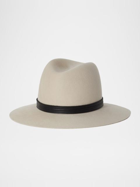 Janessa Leoné Corinne Belted Wool Fedora Hat