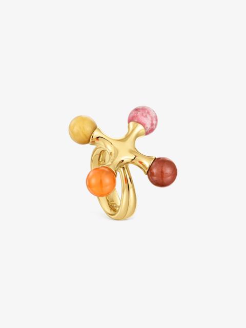 TOUS 18K gold vermeil Ring with gemstones TOUS X LEA COLOMBO