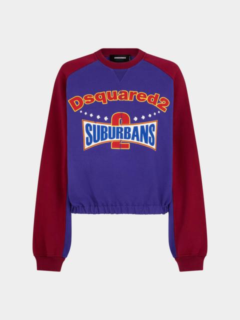 DSQUARED2 SUBURBANS ATHLETIC FIT CREWNECK SWEATSHIRT