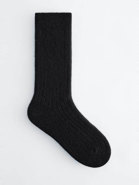 & Other Stories Silk-Cashmere Ribbed Socks