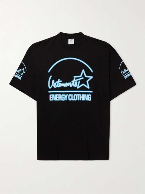 VETEMENTS Oversized Logo-Print Cotton-Jersey T-Shirt