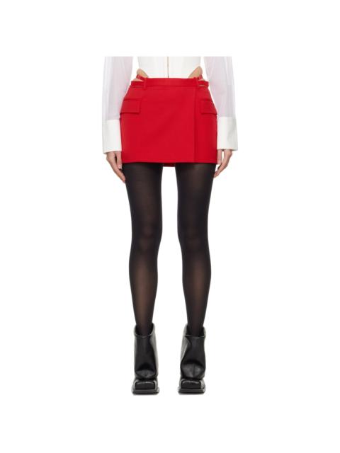 Dion Lee Red Lingerie Miniskirt