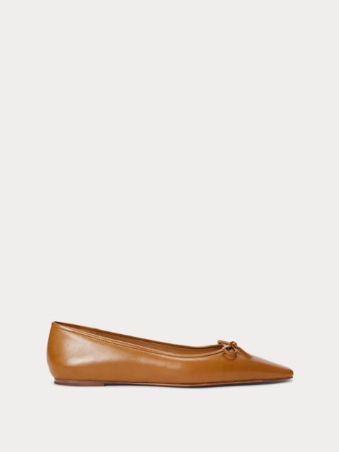 Polo Ralph Lauren Leather Pointed Ballet Flat