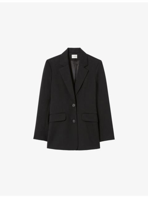 Claudie Pierlot Tailored Single-Breasted Wool-Blend Blazer