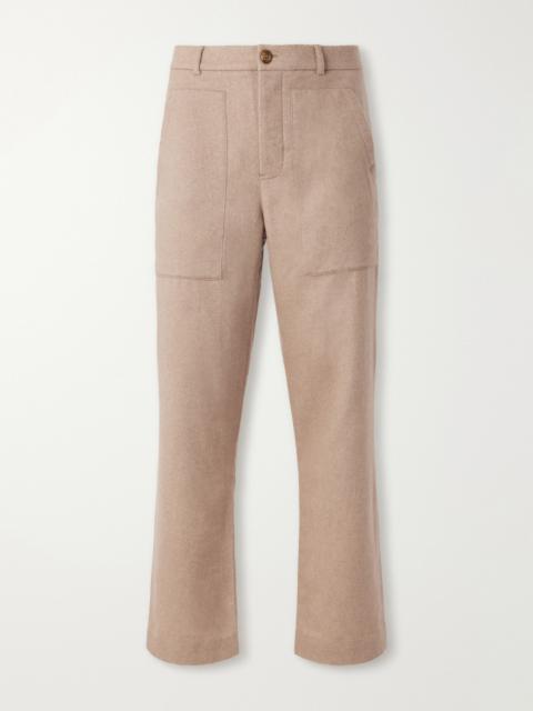God’s True Cashmere Straight-Leg Cashmere-Canvas Trousers