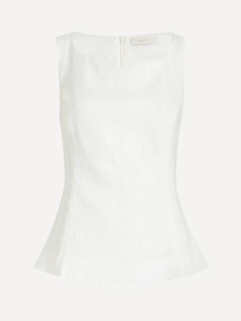 FAITHFULL Iria White Linen Top