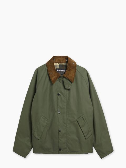 Barbour BARBOUR OVERSIZED TRANSPORT WAXED JACKET LIGHT MOSS