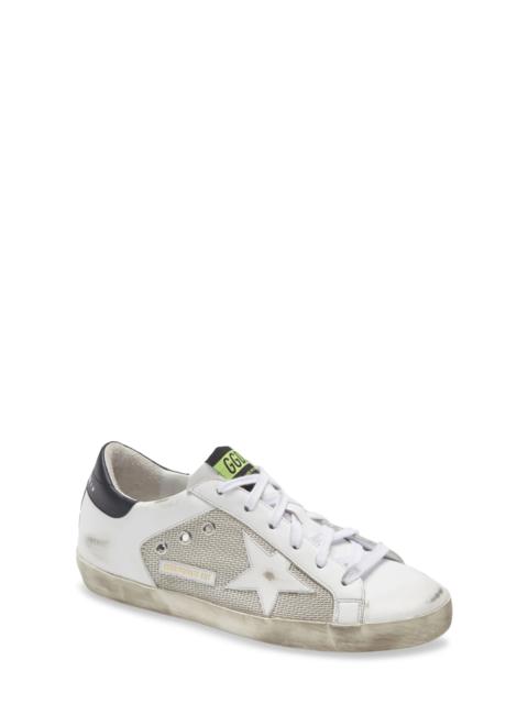 Super-Star Low Top Sneaker in White/Silver/Black