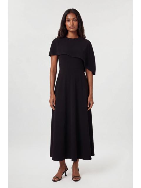 KAREN MILLEN Soft Tailored Cape Detail Tailored Midi Dress