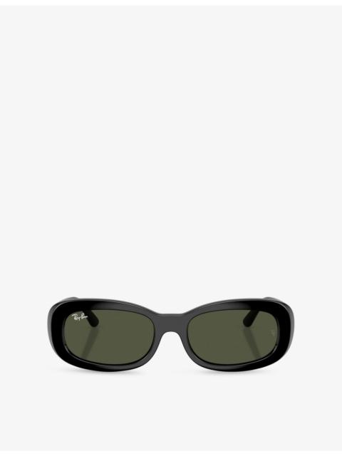 Ray-Ban RB2221 Oval-Frame Acetate Sunglasses