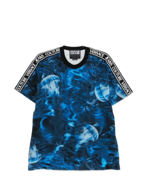 VERSACE JEANS COUTURE logo-tape graphic T-shirt