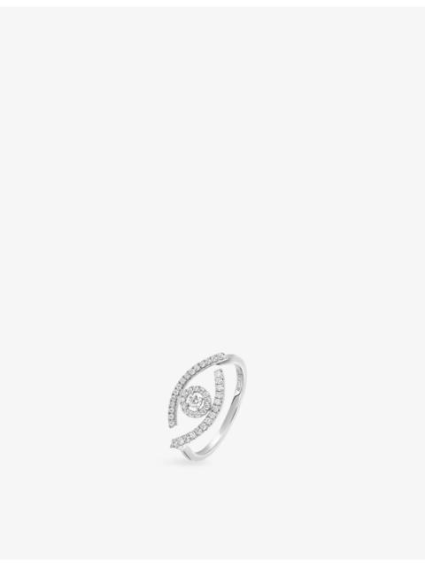 MESSIKA Lucky Eye 18ct White-Gold and 0.22ct Diamond Ring