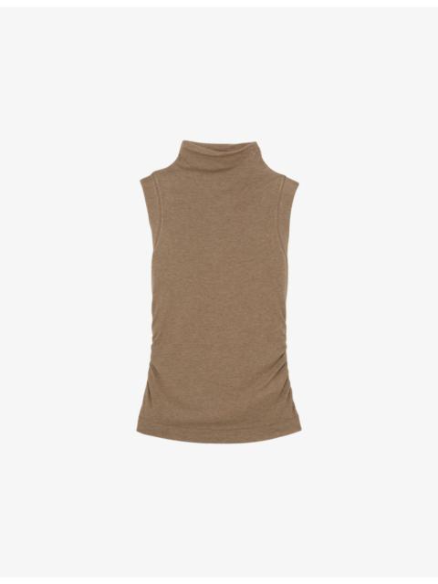 REISS Hattie Funnel-Neck Jersey-Knit Vest