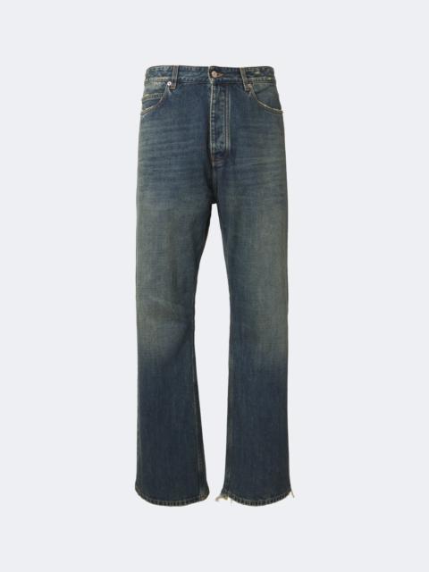 BALENCIAGA Faded wide-leg jeans