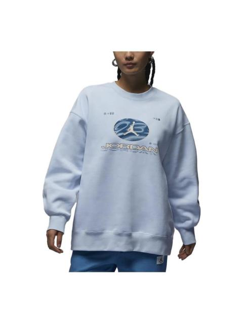 Jordan (WMNS) Air Jordan Fearless Fleece Sweatshirt Asia Sizing 'Light Blue' FV4021-423