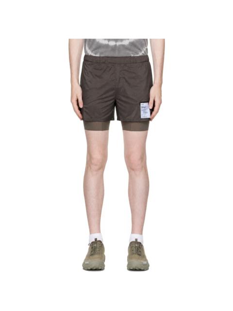 SATISFY Brown TechSilk 8 Running Shorts