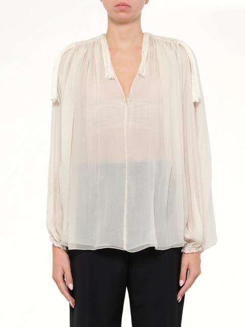 Lanvin Sheer Lanvin Top in White