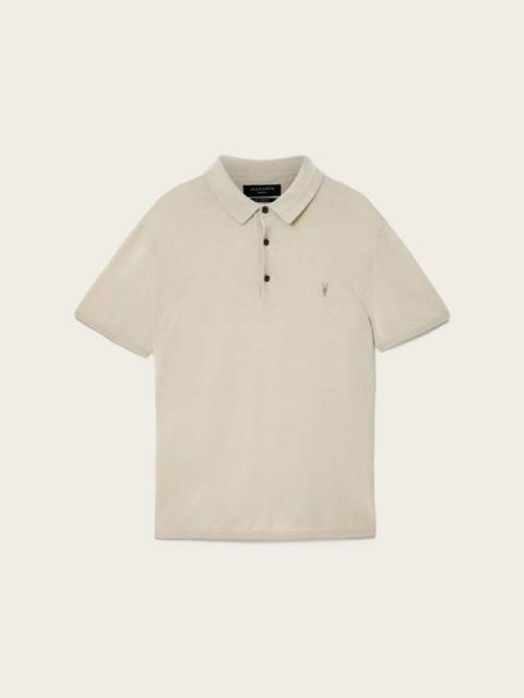 ALLSAINTS MODE MERINO SHORT SLEEVE RAMSKULL POLO SHIRT