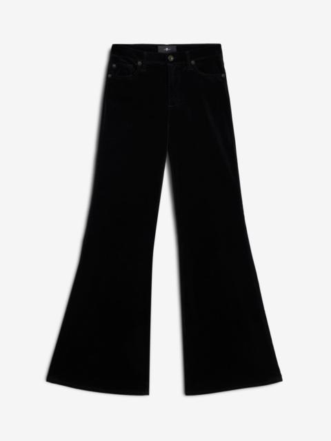 Velvet Retro Flare in Black