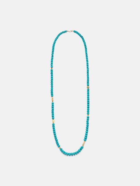 ILEANA MAKRI Horizon 18kt and 9kt gold beaded necklace with turquoises