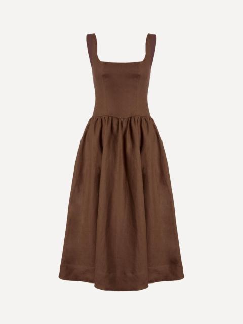 Reformation Janu Linen Midi Dress