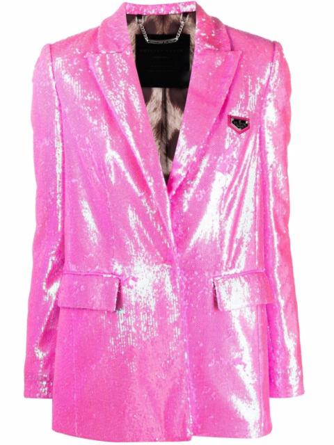 PHILIPP PLEIN sequin-embellished single-breasted blazer