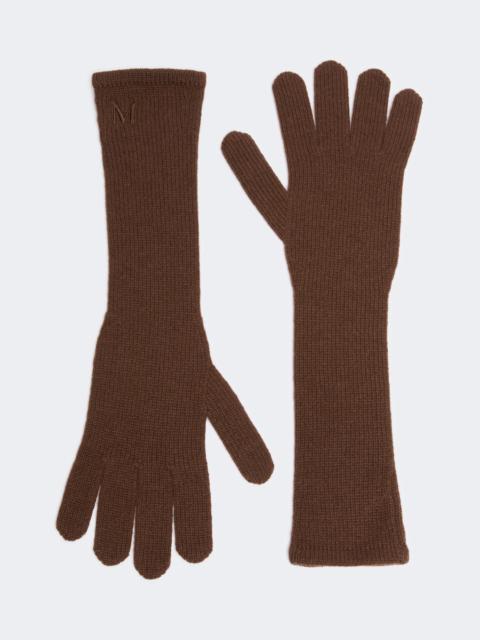 Max Mara JOCK Long cashmere gloves - RUST