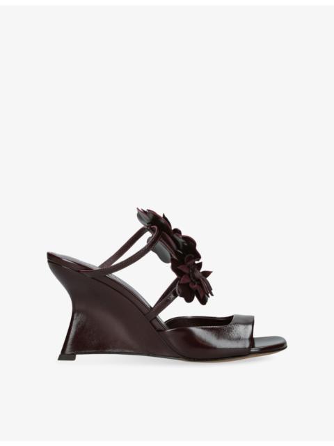 Zimmermann Belara 85 Leather Wedge Sandals