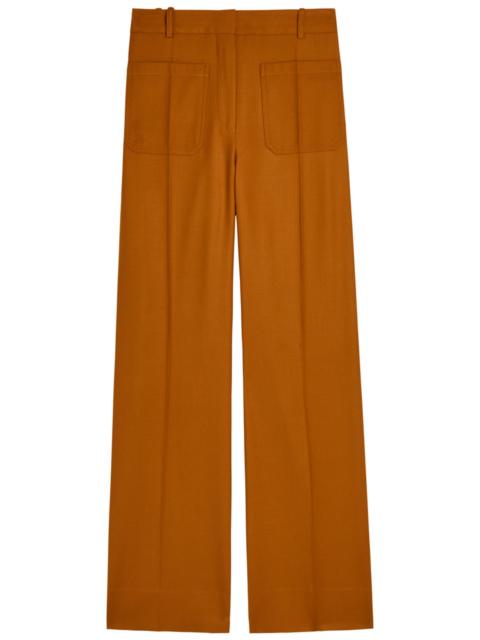 Victoria Beckham Victoria Beckham Alina Flared-leg Twill Trousers