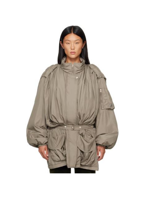 OPEN YY Khaki Belted Cargo Field Jacket