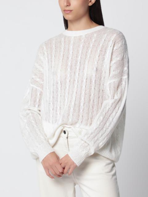 LISA YANG Cream cable-knit Amabel cashmere-silk sweater
