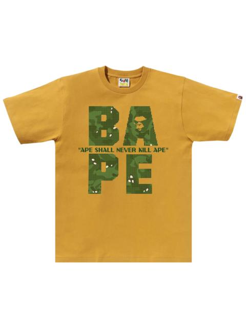 BAPE Bitmap Logo Tee 'Yellow'