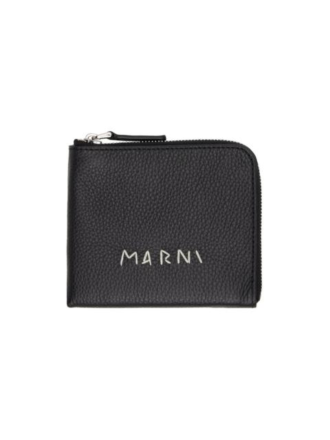 Marni Black Zip Around Wallet