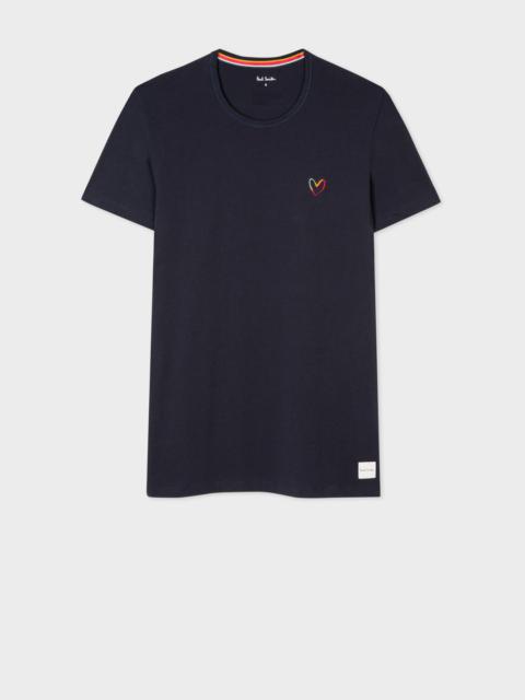 Paul Smith Lounge Embroidered 'Swirl' Heart T-Shirt