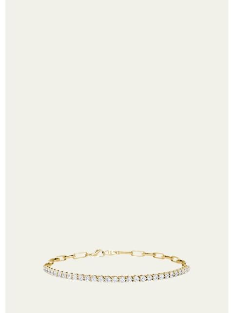 VRAI 14K Yellow Gold Lab-Grown Diamond Paperclip Bracelet, 1.2tcw