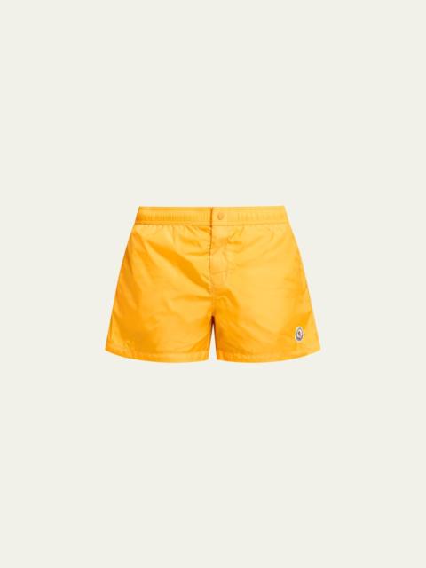 Moncler Men's Nylon Logo Swim Trunks