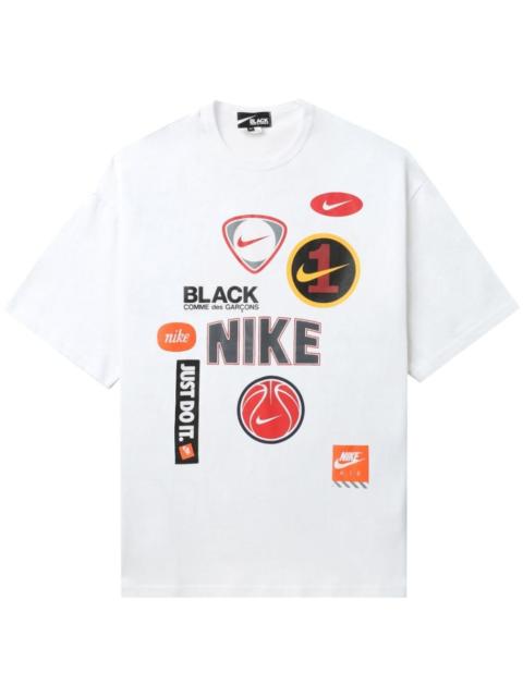BLACK COMME des GARÇONS x Nike logo-print cotton T-shirt