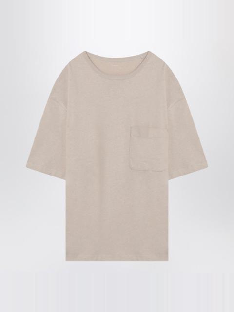 Lemaire BEIGE COTTON AND LINEN BOXY T-SHIRT