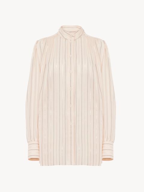 Chloé GATHERED BLOUSE IN COTTON & SILK POPLIN